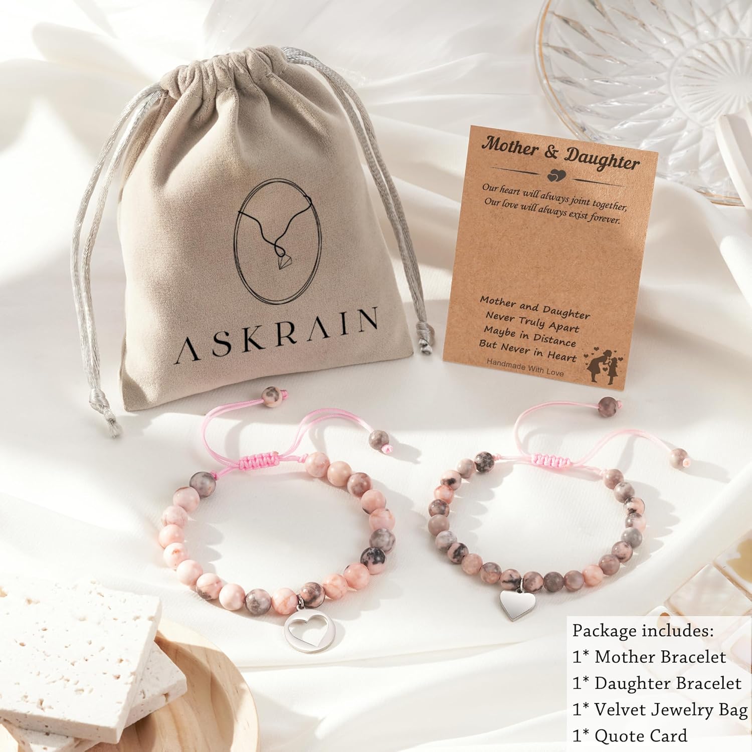 Mother Daughter Bracelets, Charm Matching Bracelets Set for Mom Daughter Girls As A Gifts for Christmas Birthday Mothers Day - Image 6