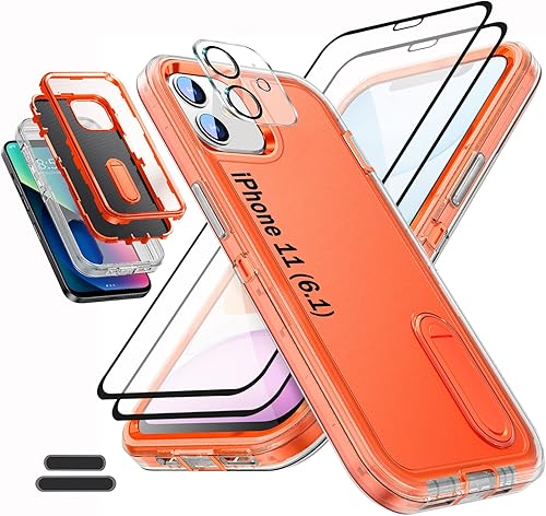 Miniatura 8 de La funda está especialmente diseñada para iPhone 11 de 6.1 pulgadas, protección de cuerpo completo, resistente a los golpes, goma de silicona 3 en