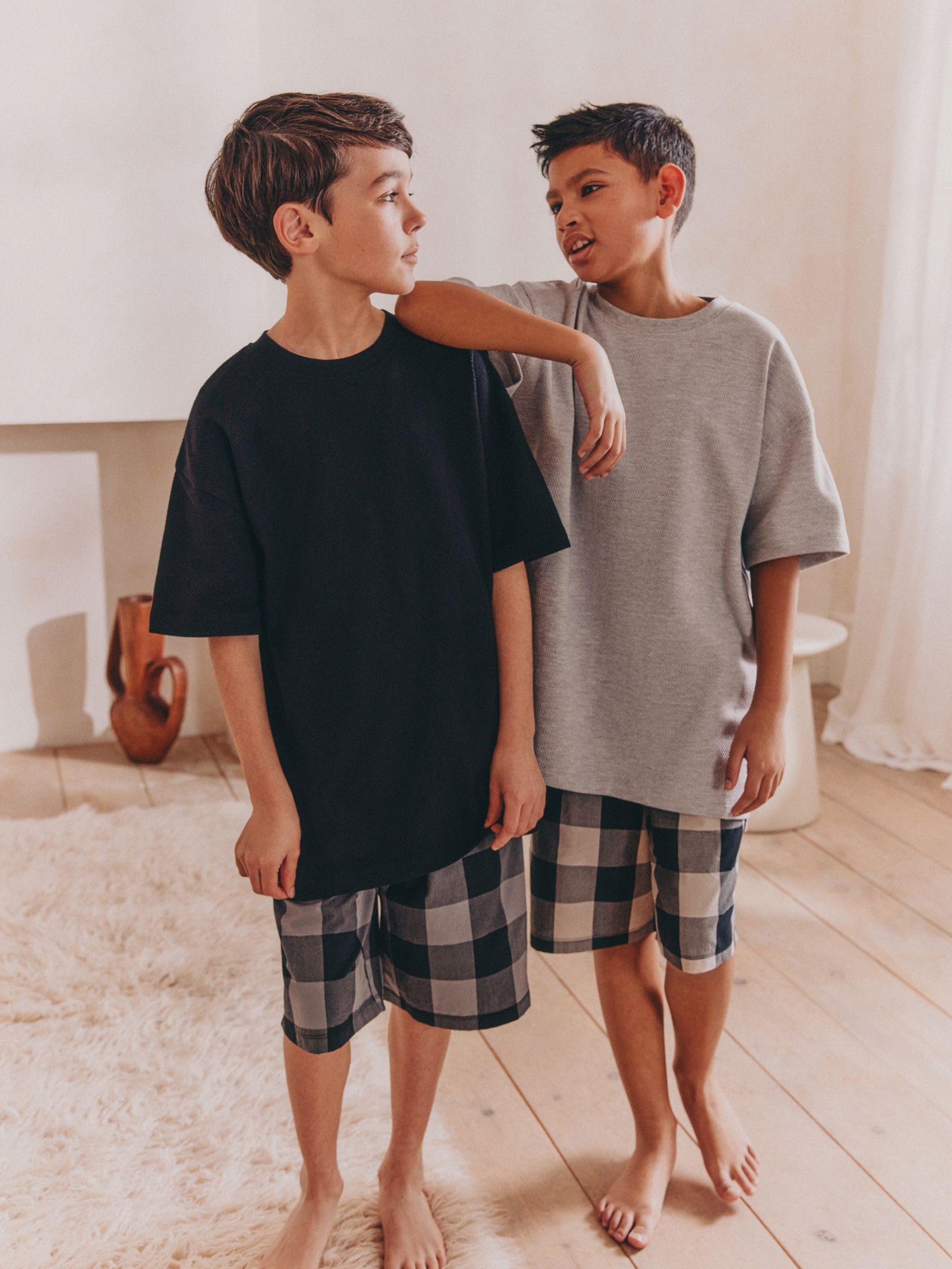NEXT Niños Pack de Dos Pijamas con Tejido de Cuadros
