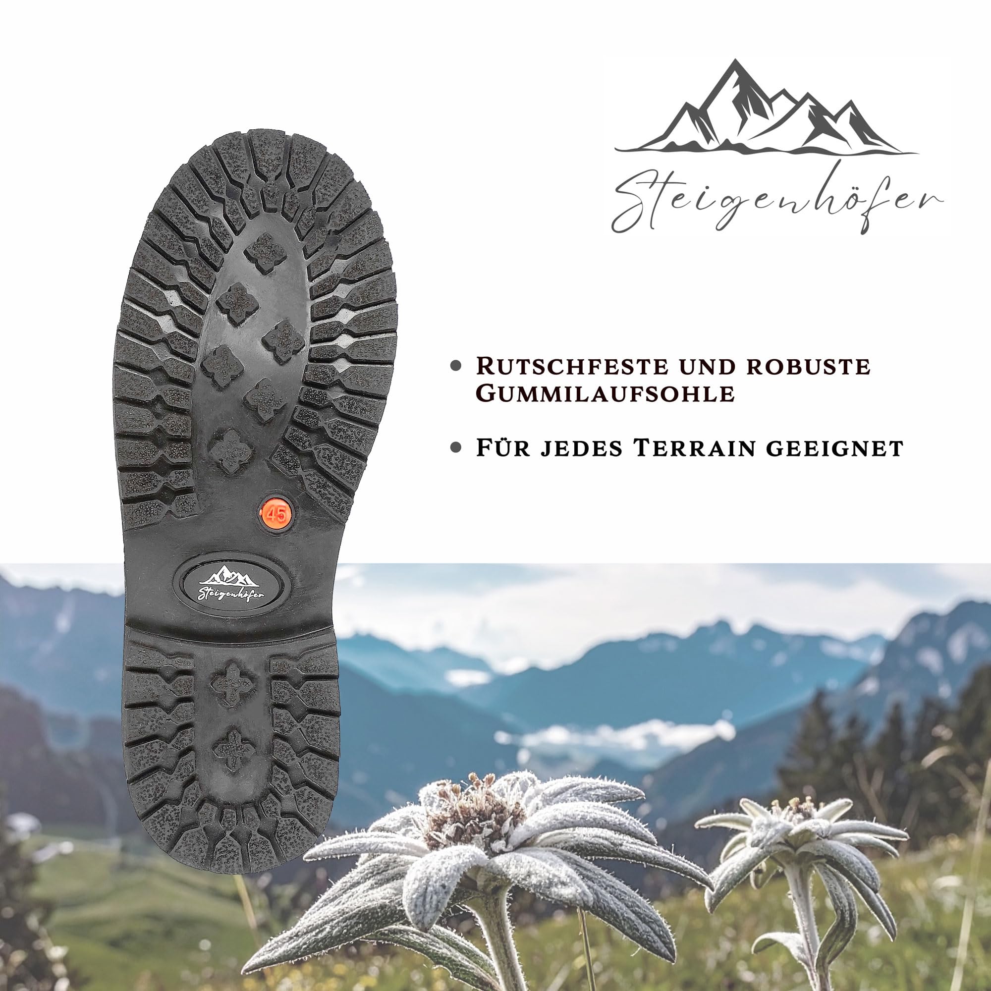 Steigenhöfer Trachtenschuhe Herren - Haferlschuhe für Männer - Florian - Echtes Wildleder - Optimale Passform und traditionelles Design - Echtleder Herrenschuhe fürs Oktoberfest und Feierlichkeiten