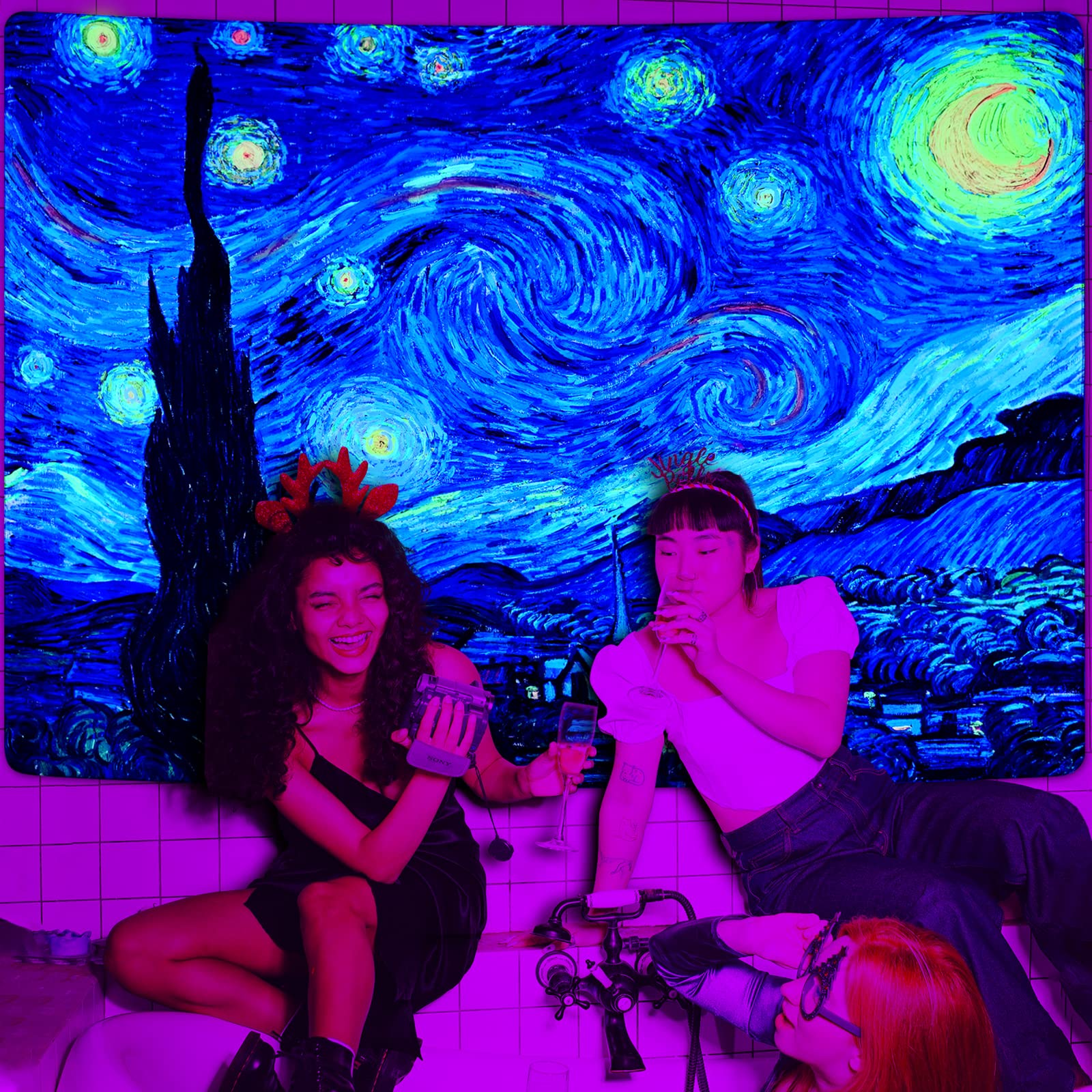 ゴッホ「星月夜」ゴブラン織りタペストリー ゴッホ「星月夜」ゴブラン織りタペストリー