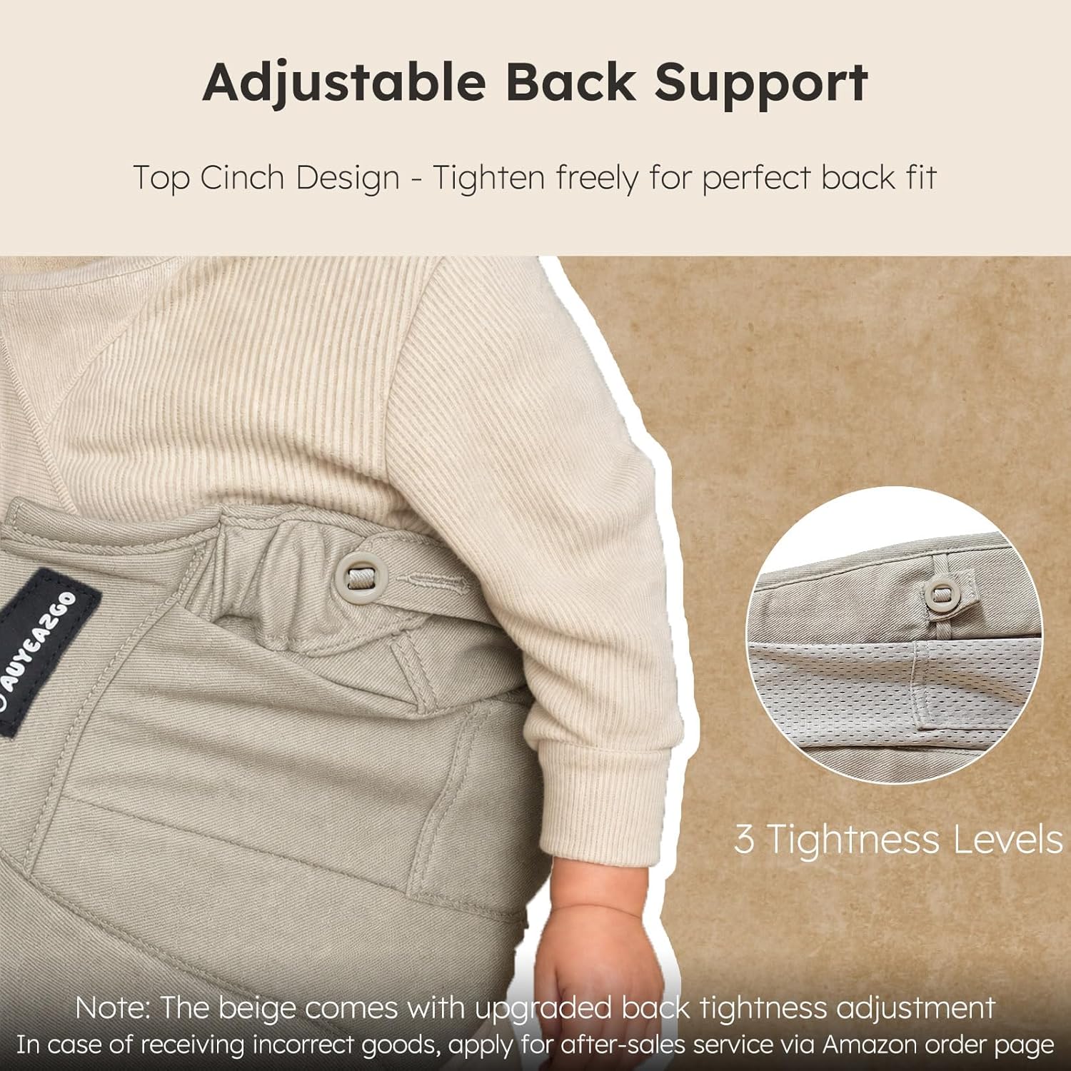 AUYEAZGO Toddler Carrier, Baby Sling Carrier – Premium Cotton, Large Seat & Back Support, Large Pocket, Ideal for 6-48 Months (16-44 lbs), Houndstooth, Petite (XXS–M)