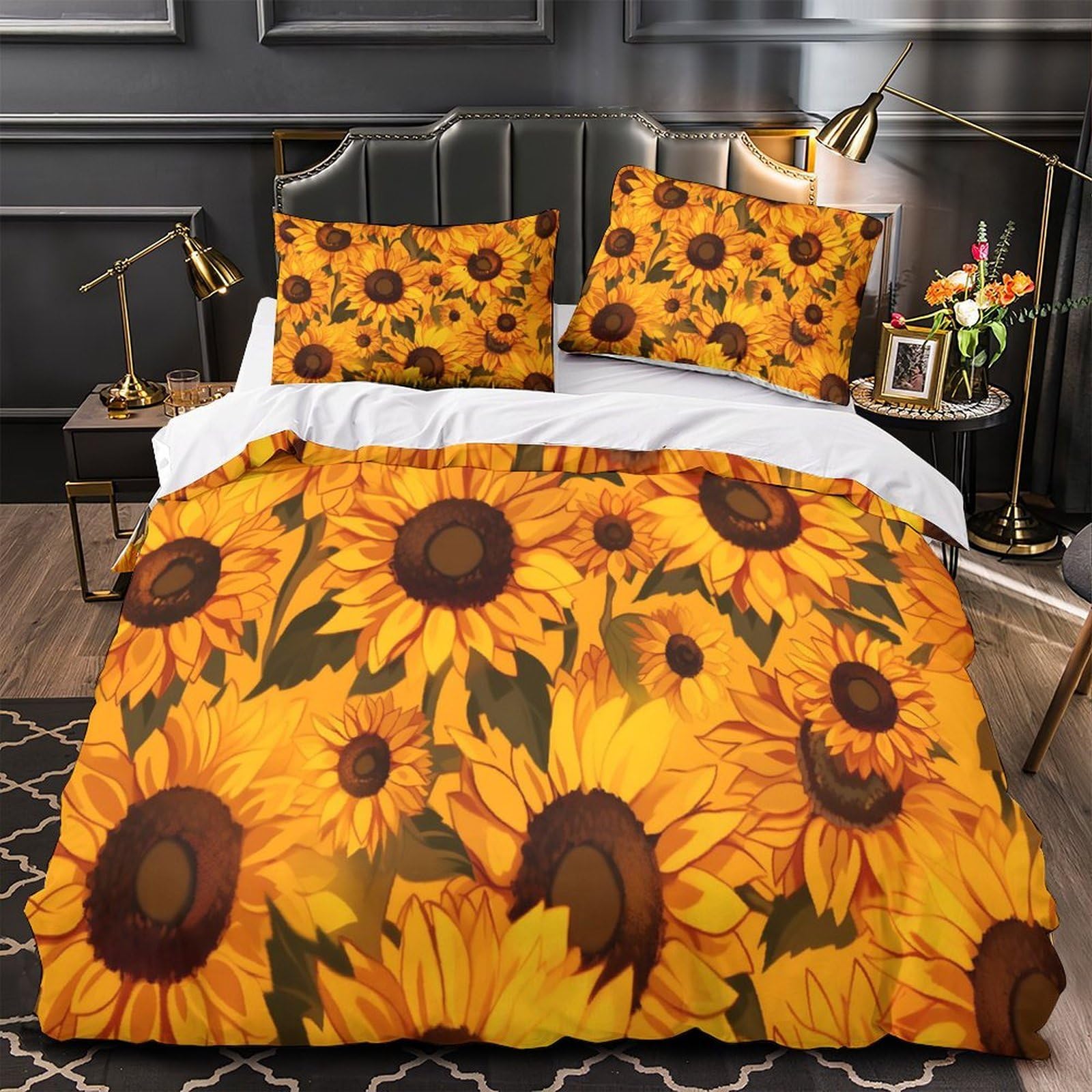Housse de couette hypoallergénique en microfibre douce King 220x240