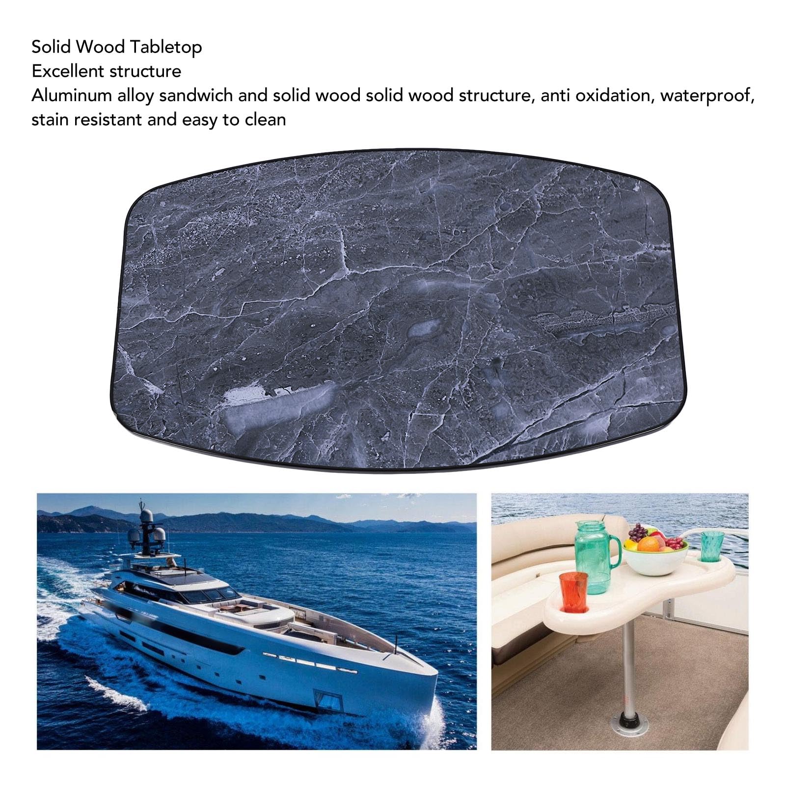 Plateau de Table pour Camping-Car, Surface Lisse, Trous de Vis Ouverts, Bords Anti-Goutte Amovibles pour Voiture