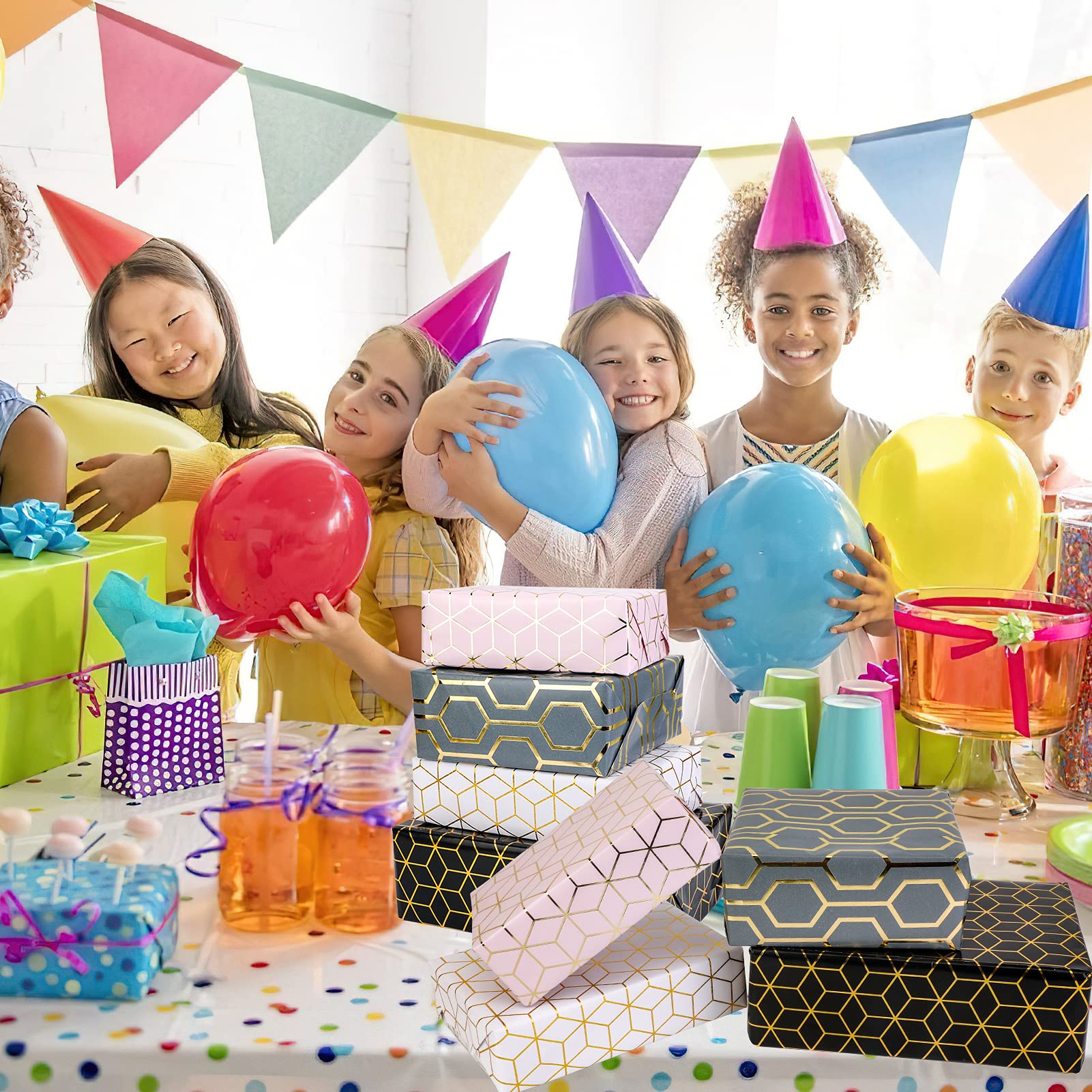 Omto 4 Fogli Carta Regalo Baby Shower E Compleanno - 50x76 Cm, Tema Bianco Neve