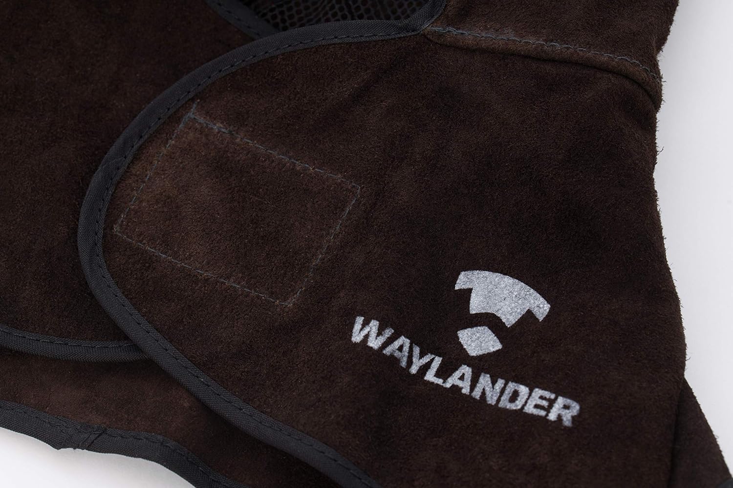 Waylander Leather Welding Hood - Flame Retardant Split Leather Cowhide Welding Cap with Neck & Shoulder Drape - Head & Neck Protection Under Welding Mask, Helmet, or Shield - Dark Brown