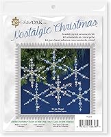 Vista 3 de Solid Oak NC004 Kit Adorno con cuentas Copos de nieve Cristal/Negro