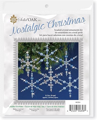 Miniatura 3 de Solid Oak NC004 Kit Adorno con cuentas Copos de nieve CristalNegro