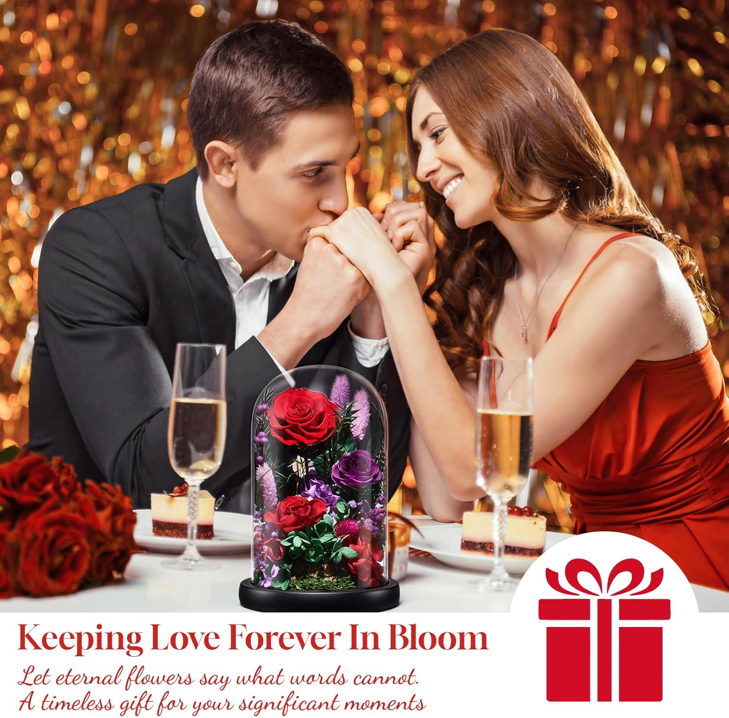 Preserved Roses,Forever Fresh Flowers 7.48in,Gift for Women,Mom,Grandma,Wife,Girlfriend,Sister,and Daughter Perfect for Birthday,Mother’s Day,Valentine’s Day (Mystic Purple2) - Image 3