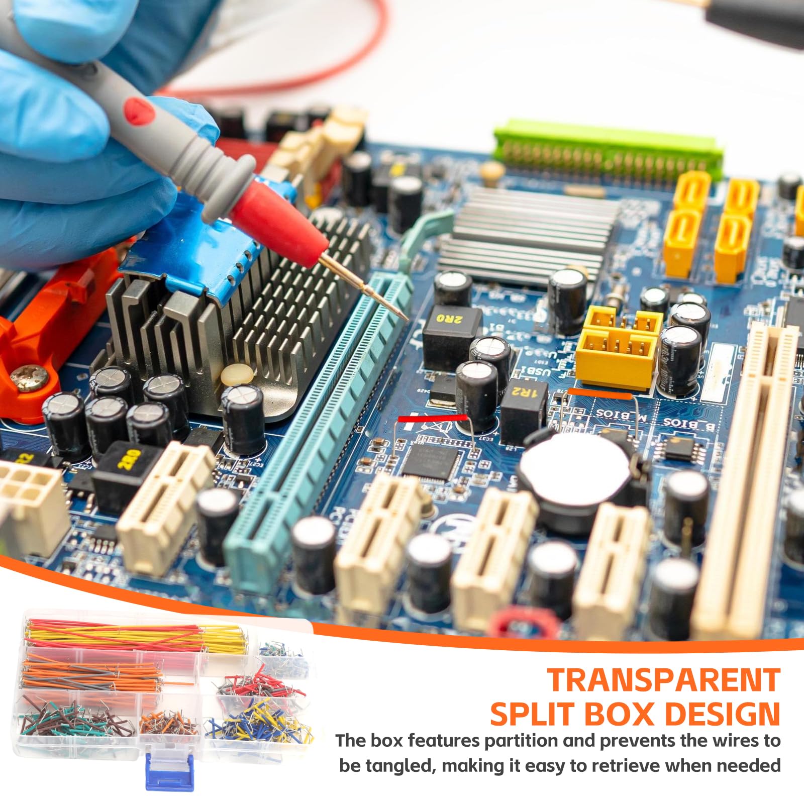 HENGBIRD Set cavi breadboard 560 pezzi ponticelli tipo U 14 lunghezze per piastra breadboard prototipi circuiti di test progetti LED scuola studio ed elettronica DIY