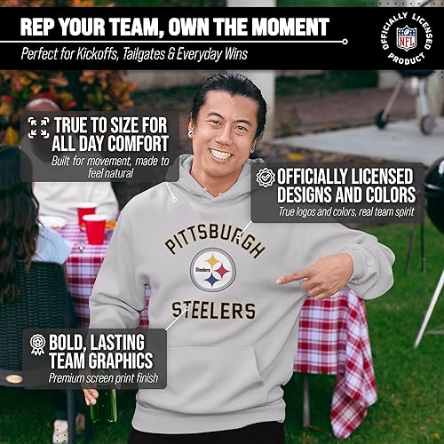 Miniatura 24 de Team Fan Apparel - Sudadera con capucha para adultos de NFL Gameday, mezcla de algodón y vellón de poliéster, abrígate y representa a tu