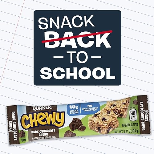 Miniatura 4 de Quaker Barras de granola masticables, paquete variado, 18 unidades (paquete de 2)