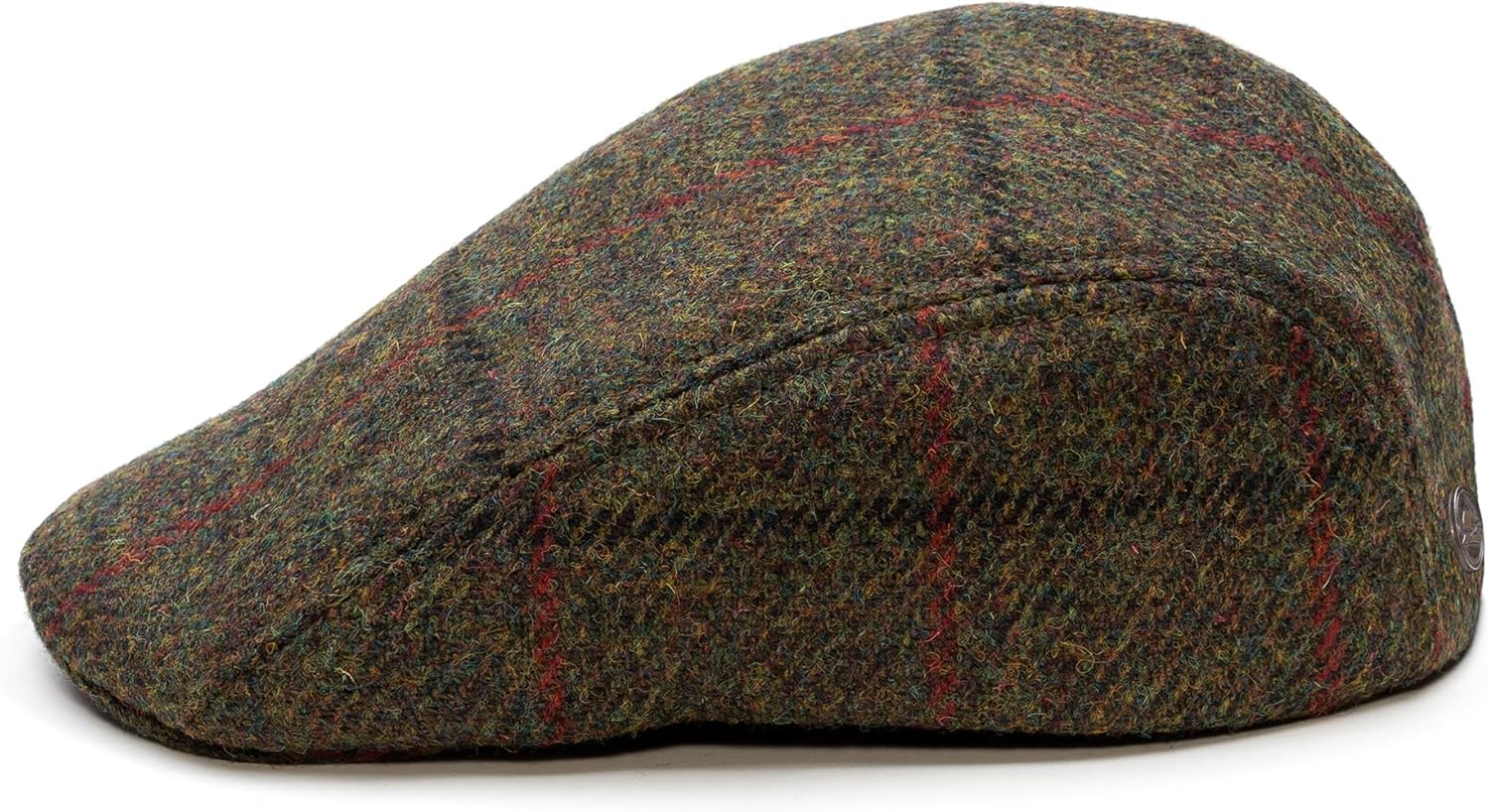 Sterkowski Norte | Harris Tweed Flat Cap for Men and Women | Warm Traditional Peaked Cap with Foldable Earflaps