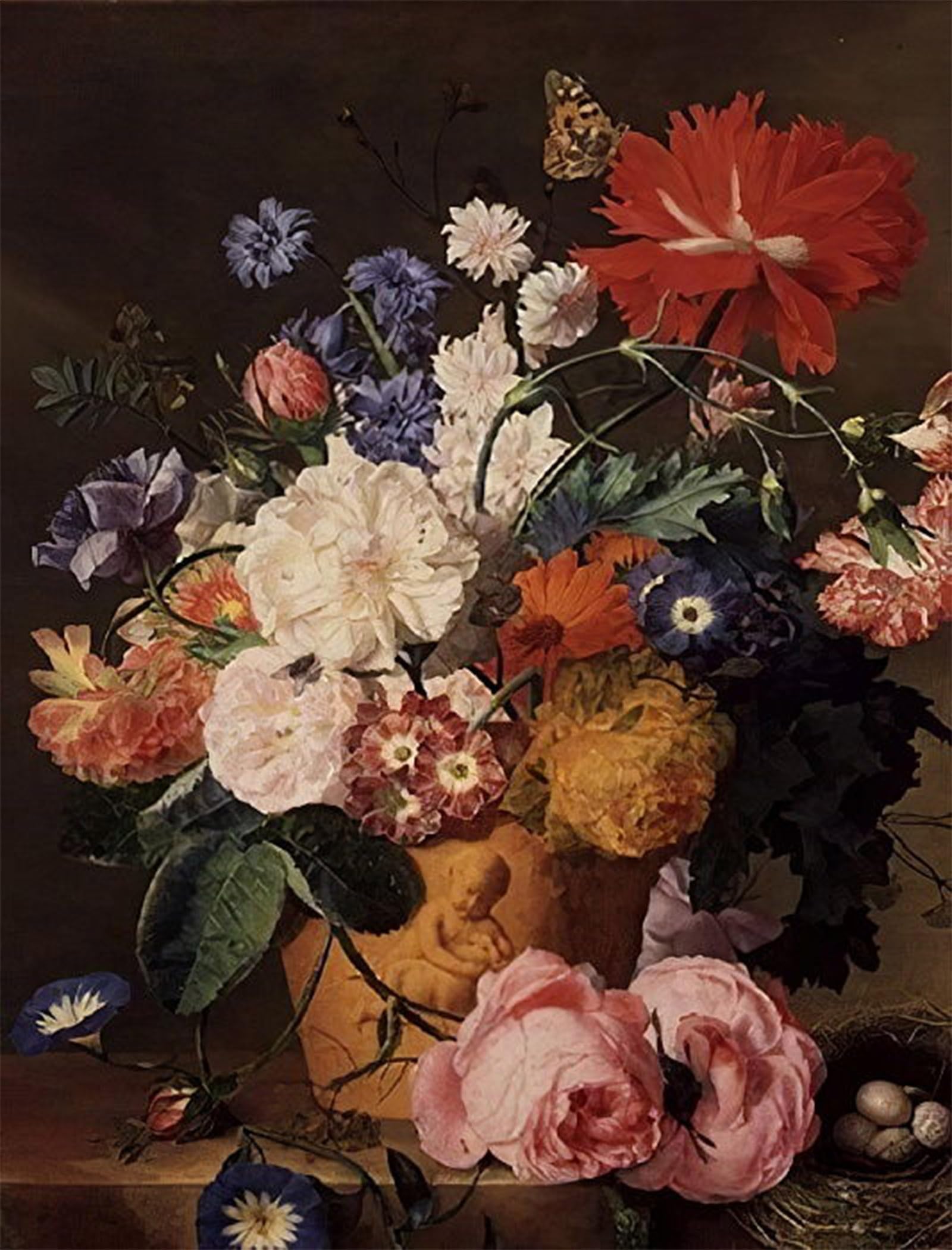 Impression Jan Van Huysum fleurs vase pour habiller un grand mur - 5