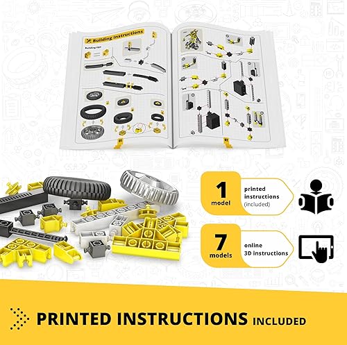 Miniatura 6 de Engino Mini ERP 2.0, construye y programa 8 robots de trabajo con Bluetooth, kit de codificación STEM para niños a partir de 9 años con software