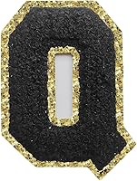 Vista 187 de SPRT - Parches de letras de chenilla universitaria con purpurina, parche de letras blancas para planchar con letras del alfabeto para disfraz