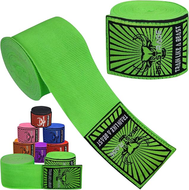 BEAST RAGE Boksowe owijki do rąk ochrona mężczyzn MMA wsparcie wewnętrzne rękawiczki do sztuk walki trening owijanie walka sporty muay thai, pod rękawice 4,5 metra elastyczne bandaże
