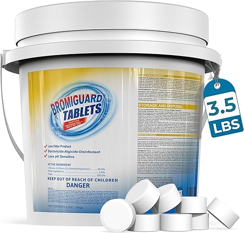 Miniatura 1 de Tabletas de bromo de 1 pulgada  Desinfectante químico bromante para spas, jacuzzis o piscinas interiores  Bajo olor, menos irritación,