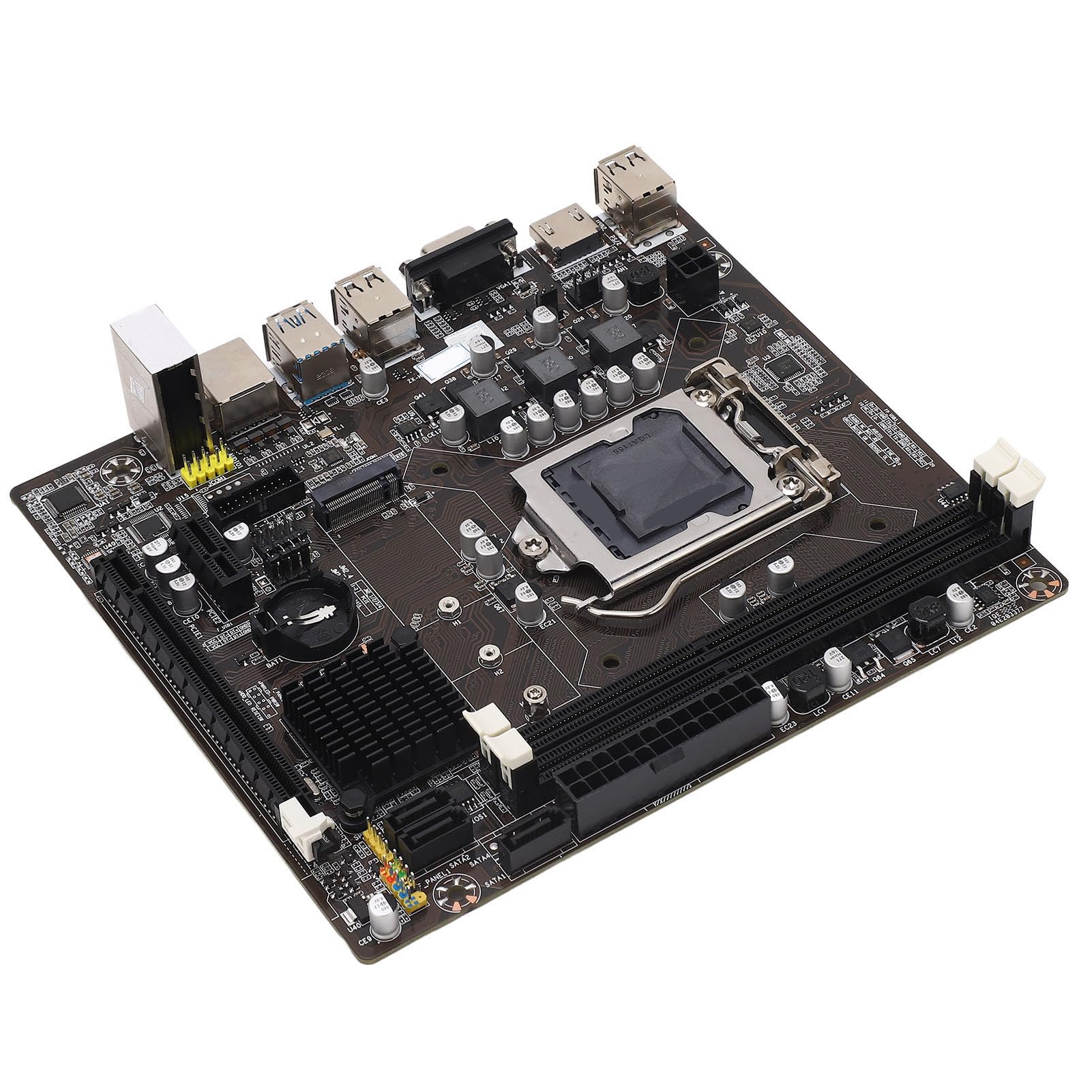Scheda Madre DDR3, Corei7, I5, Processore I3 B75M, Memoria Massima 16G, Interfaccia 1000M, VGA, PCI E1X, Alimentazione Stabile, Fattore di Forma Ridotto, per Utilizzo con PC da