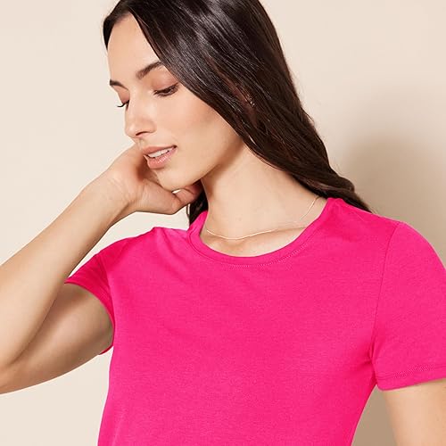 Vista 470 de Yaxa Essentials Women's Regular-Fit Short-Sleeve Crewneck T-Shirt