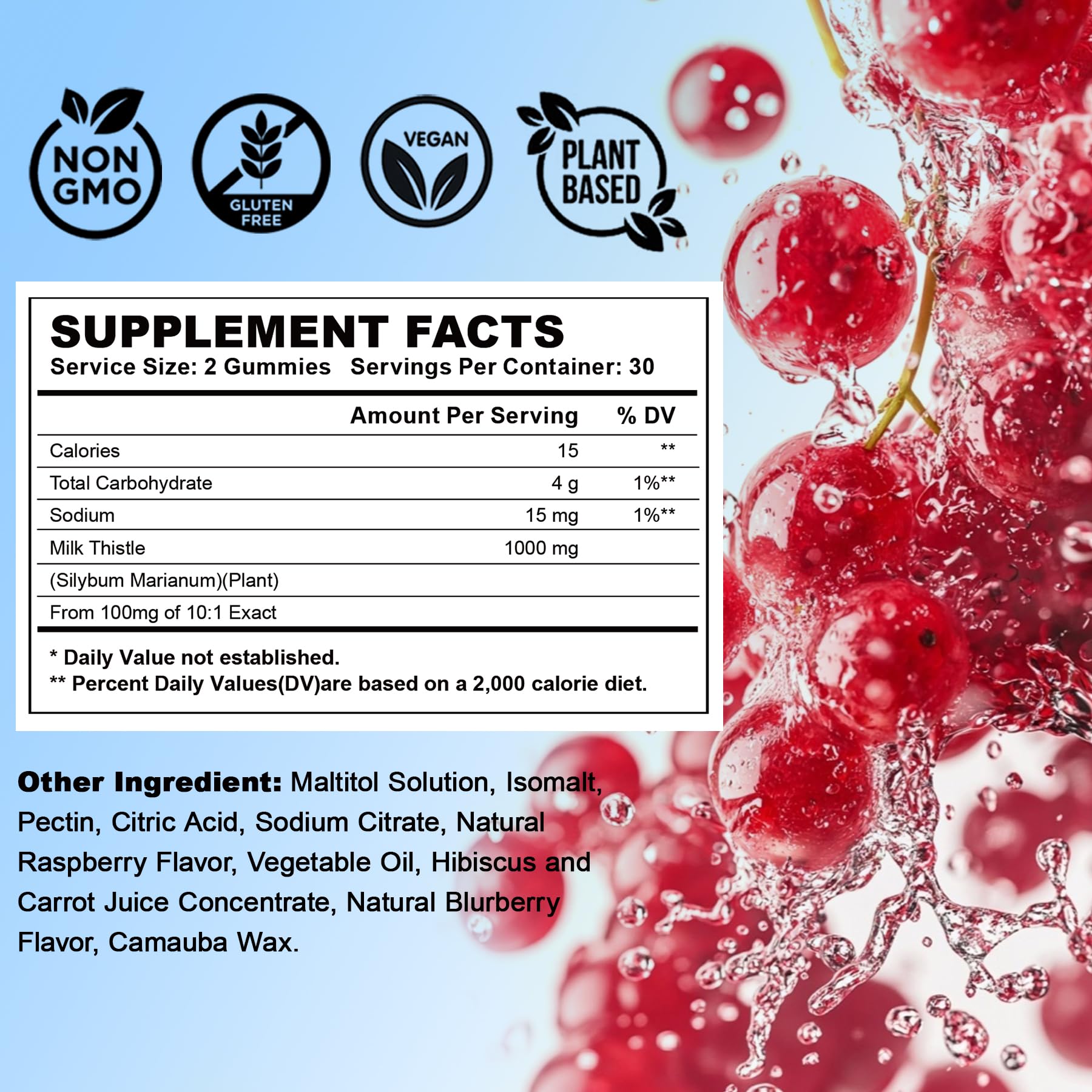 Natural Diuretic Gummies for Water Retention & Bloating & Hydration Balance, Sugar Free Diuretic Water Away Gummies for Women & Men Fluid Retention, Digestion Support, 60 Count — Amazon image 2