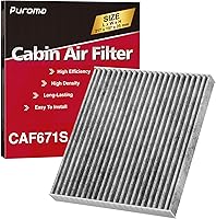 Puroma Activated Carbon Cabin Air Filter Replaces CF11671 6090C for Jeep Wagoneer Mazda CX-7 RAM 1500-5500 - Fresh Air Easy Install