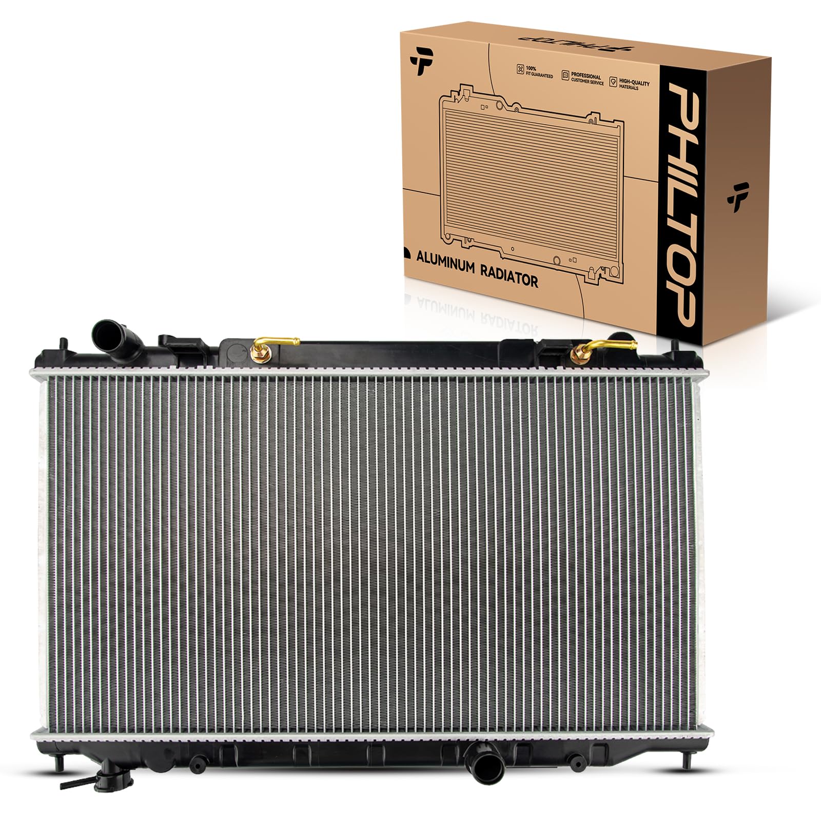 PHILTOP Replacement Car Radiator for 2002-2006 Altima 3.5L, 2005-2006 Maxima, 2004 Maxima 3.5L CU2415