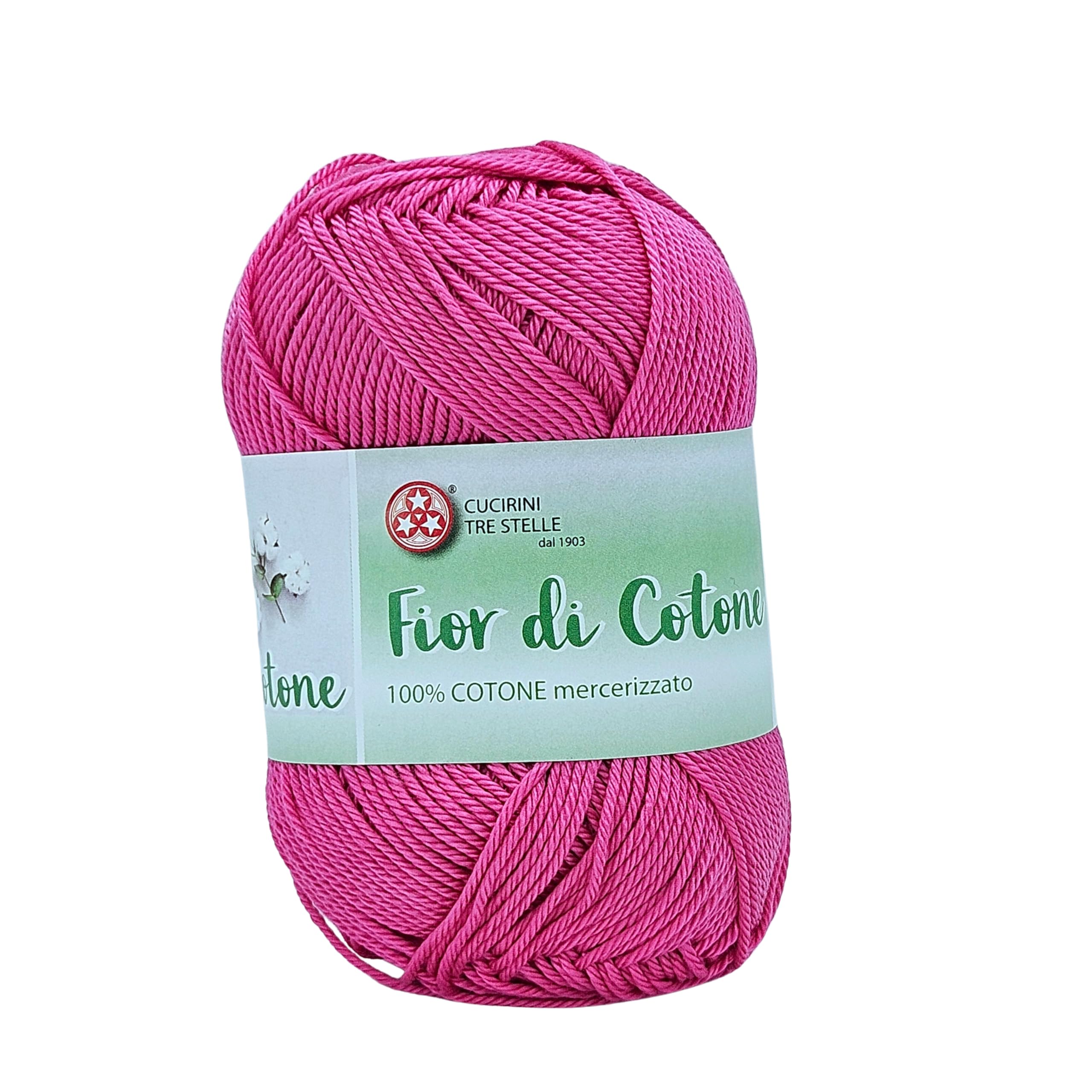Filo Per Uncinetto Threadart 100% Cotone Mercerizzato - Taglia 3, Colore Rosa 34, 139 Metri