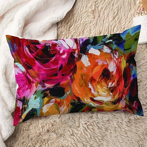 Vista 20 de ArogGeld Chinoiserie - Funda de cojín con estampado de leopardo y guepardo fucsia, con manchas de animales de vaca, color rosa oscuro, decoración