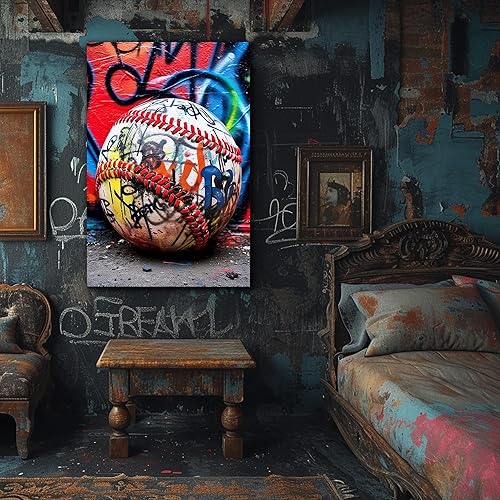 Miniatura 327 de ANRUOXI Graffiti - Lienzo decorativo para pared, diseño abstracto retro, pintura urbana moderna, póster de decoración de pared de zapatos para