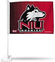 Vista 60 de Rico Industries Bandera de coche de doble cara de la NCAA, gran accesorio para automóvil