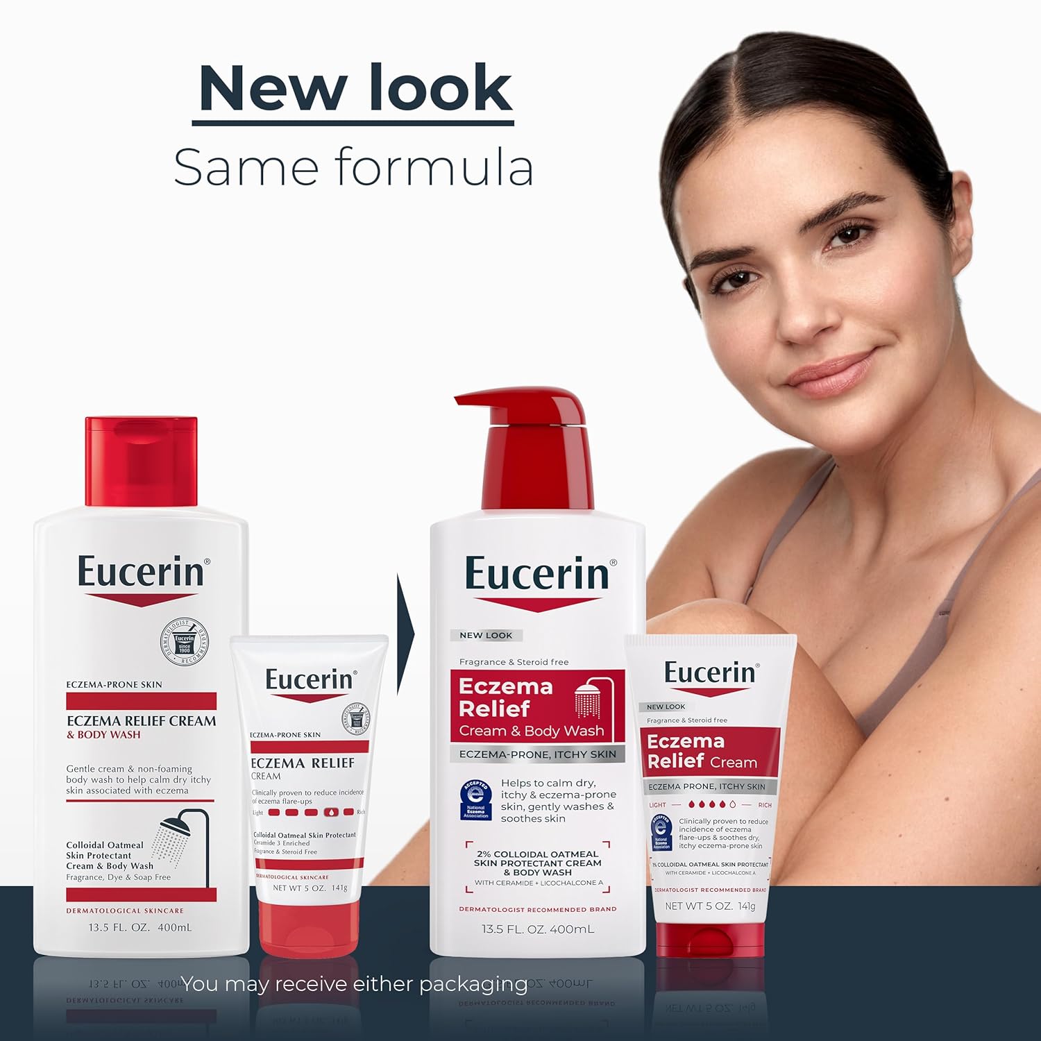 Eucerin Eczema Relief Complete Care Bundle Eczema Relief Body Wash, 13.5 FL OZ, and Eczema Relief Body Cream, 5 OZ