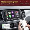 Pyle Radio de auto de doble DIN con cámara de reversa | Pantalla táctil IPS HD de 7 pulgadas 1080P | Potencia 4x60W, CarPlay y Android Auto con AM/FM y Bluetooth 5.0 | Incluye micrófono y control remoto 3