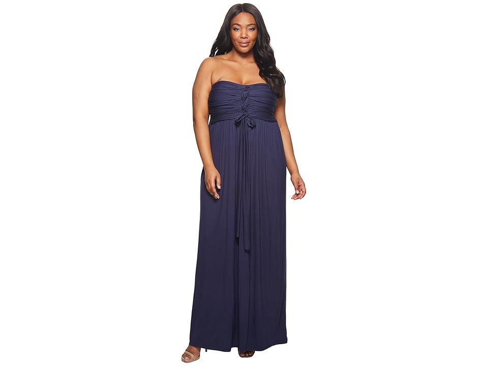 

KARI LYN Plus Size Liliana Dress (Navy) Women's Dress