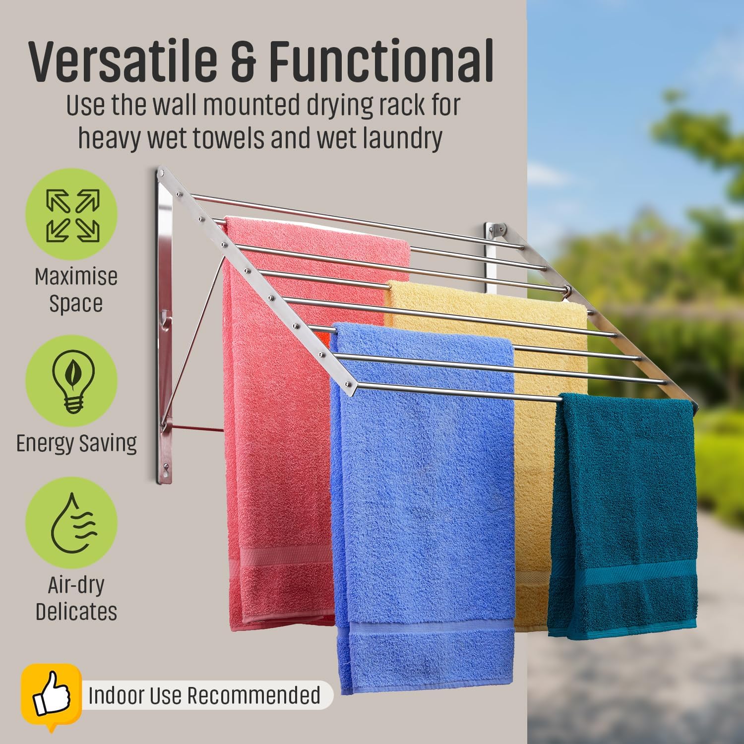 Stainless Steel Wall Mounted Foldable Drying Rack
