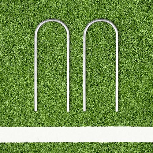 FORZA Steel U-Peg Ground Anchors | Heavy-Duty Galvanized Stakes for Soccer Goals Garden Yards Tents SOD Pins Lawn Landscaping Staples – Multiple Sizes & Packs (2, 10 Inch)
