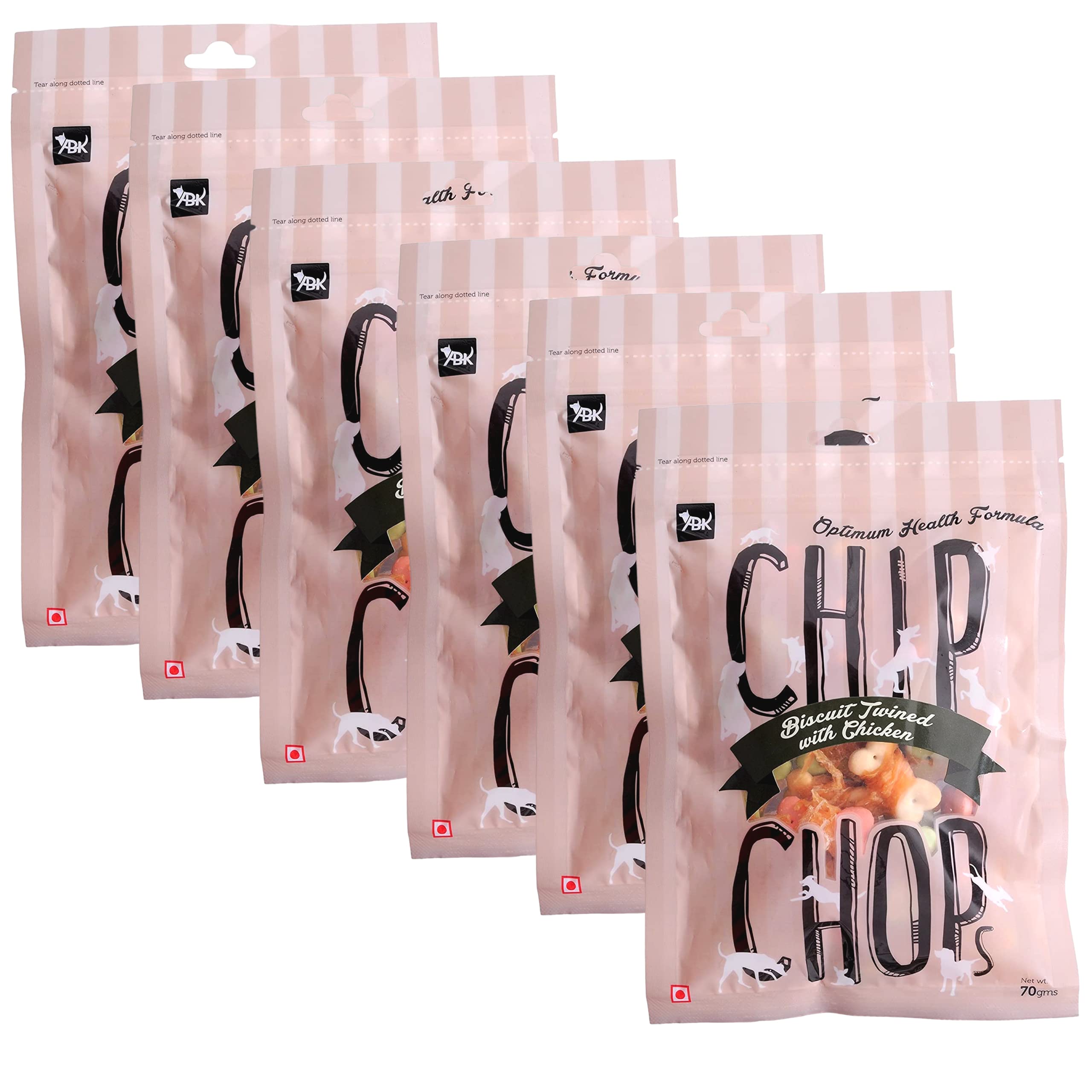 Chip Chops Treats for Dogs, 70gm (Biscuit Twined with Chicken) | (Pack of 6) Optimum Health Formula | Dog Treat - Sold by Foodie Puppies with Free Key Ring (B09DP9FH3J) Amazon Price History, Amazon Price Tracker