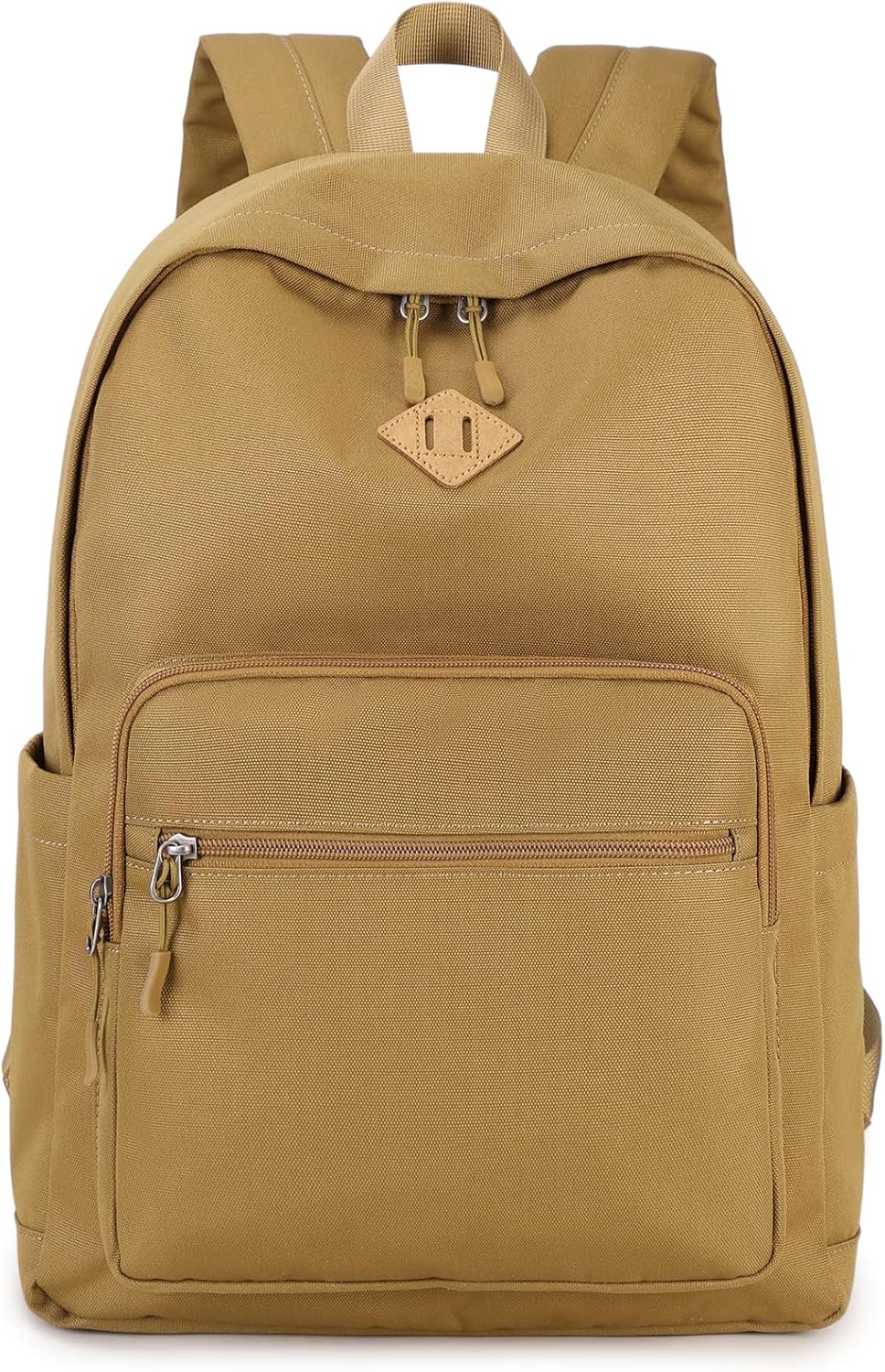 Lohol Classic Backpack for School Travel College, Durable Water Resistant Bookbag (Brown)