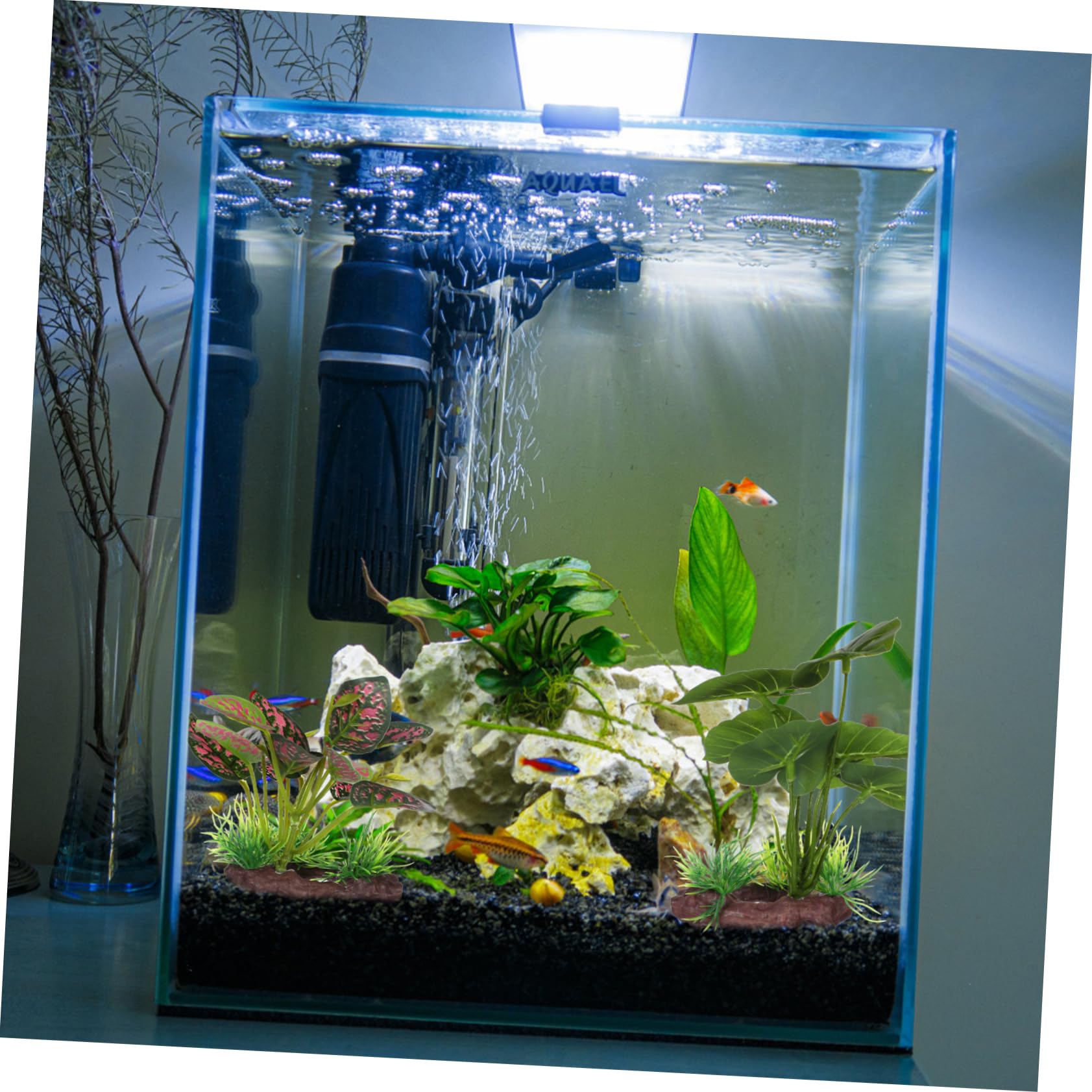 BESPORTBLE 10 Uds Decoración del Tanque De Peces Decoraciones De Acuario Plantas Artificiales para Acuario Tanque De Peces Plantas Decoraciones Plantas De Acuario Decoraciones Bonsai Plantas