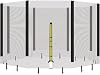 Biggun Trampoline Net - Replacement Enclosure Safety Net for Straight Poles Round Frames Trampoline, Nylon Barrier Net Parts with Double Zipper and Protection Buckles
