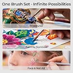 Nicpro 15PCS Micro Fine Detail Set de pinceaux de peinture, pastel de macaron Petite Miniature Fine Tip Detail Kit de brosses pour l'huile acrylique Aquarelle, Artisanat, Modèles, Miniatures, Peinture Rock, Peinture par Nombres