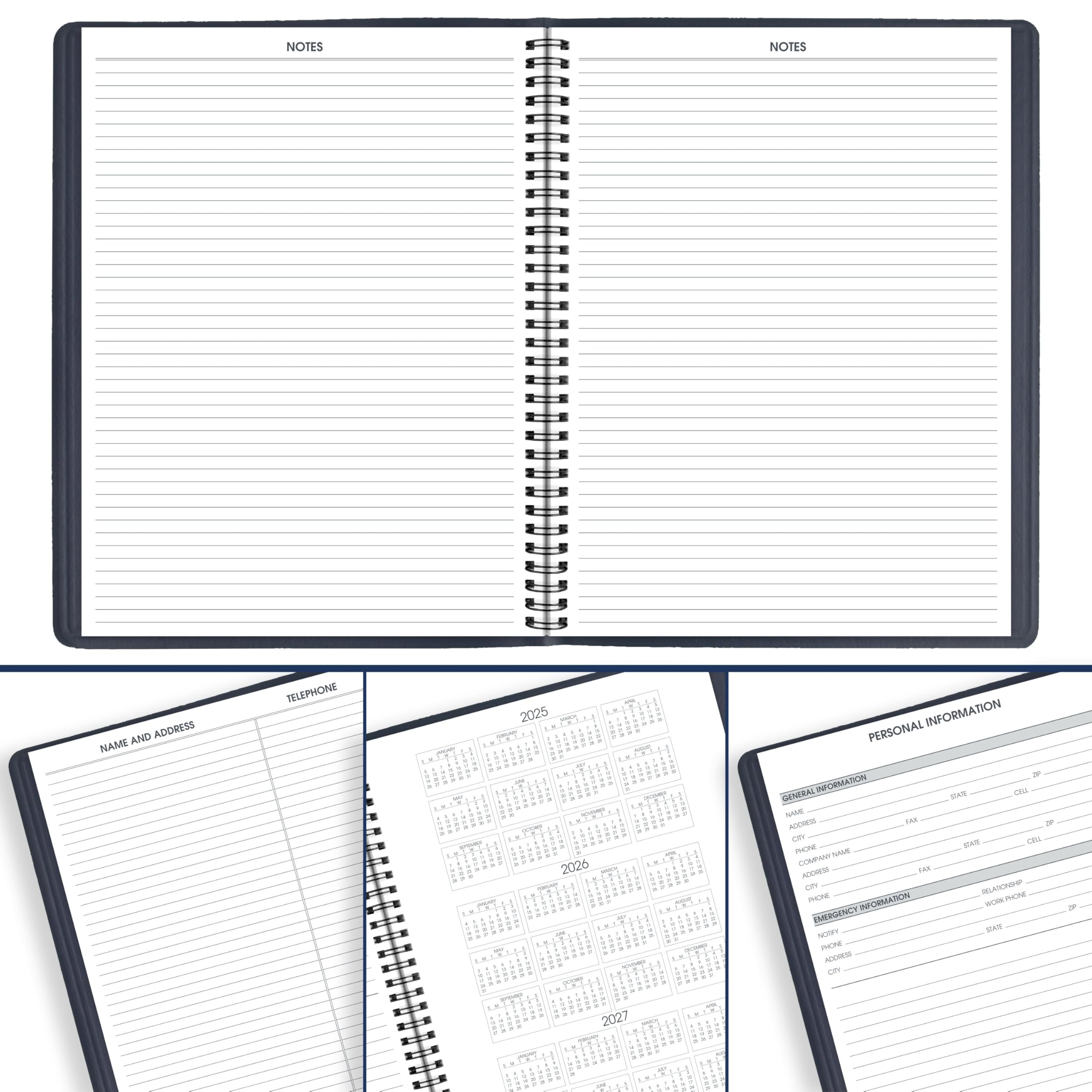 AT-A-GLANCE Agenda settimanale per appuntamenti 2026, 21 x 27,9 cm, grande, blu navy (709502026)