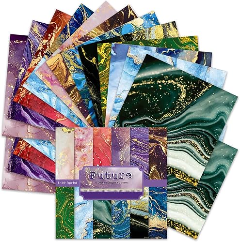 Vista 78 de BLEDS Papel para álbum de recortes, 24 hojas de papel para álbum de recortes de Navidad de 6 x 6 pulgadas, suministros de papel de diario de Navidad