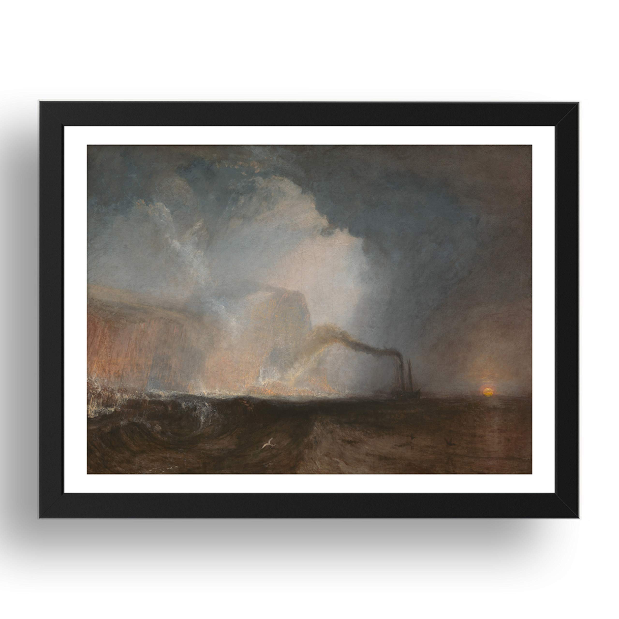 Period Prints Staffa, Fingal's Cave, 1831 32 by Joseph Mallord William Turner RA, A3 reproduction in 17x13 inch frame