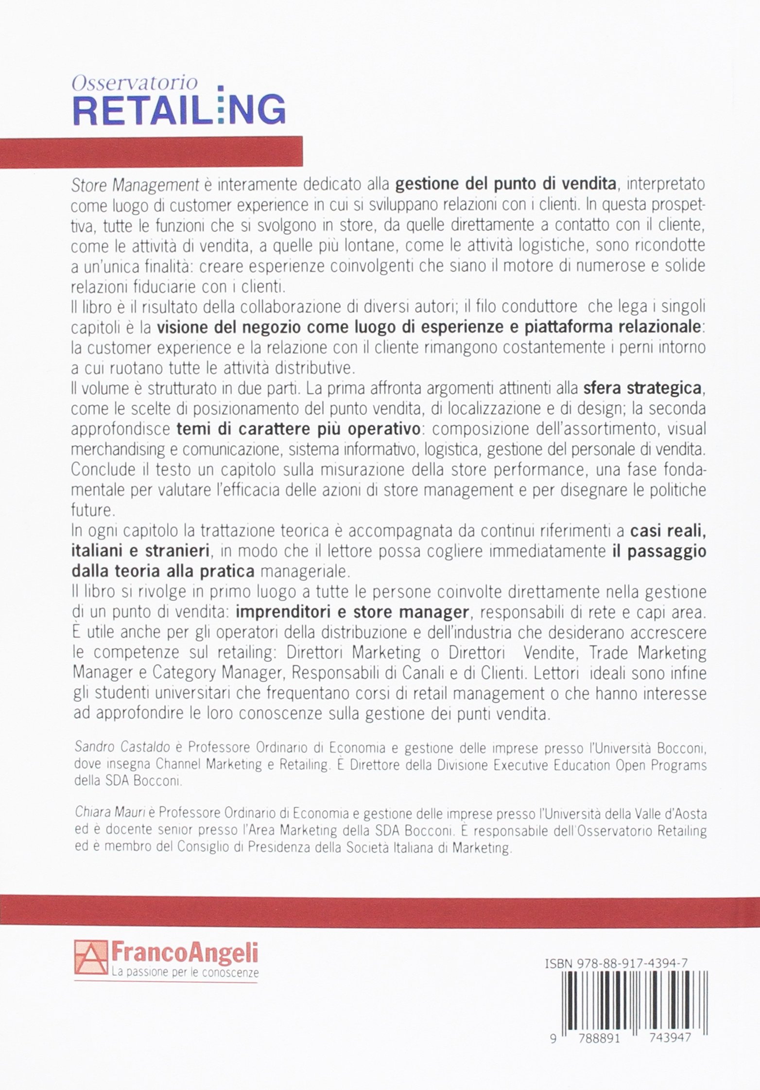 Store management. Il punto vendita come luogo di customer experience
