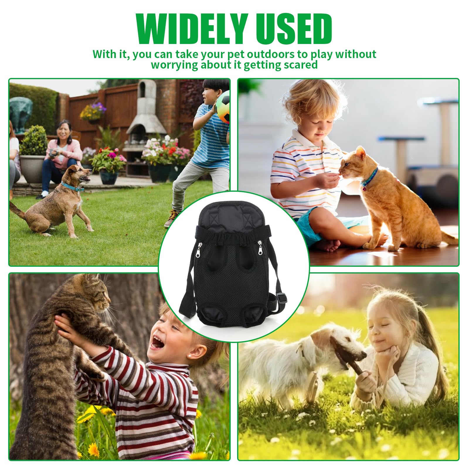 Sac Transport Chien Sac Chien Transport Sac Transport Petit Chien,Sac en Toile Respirante avec Trous pour Fixation Précise des Membres, Adapté aux Petits Animaux de Compagnie de 2,5 à 3,5 KG, Noir