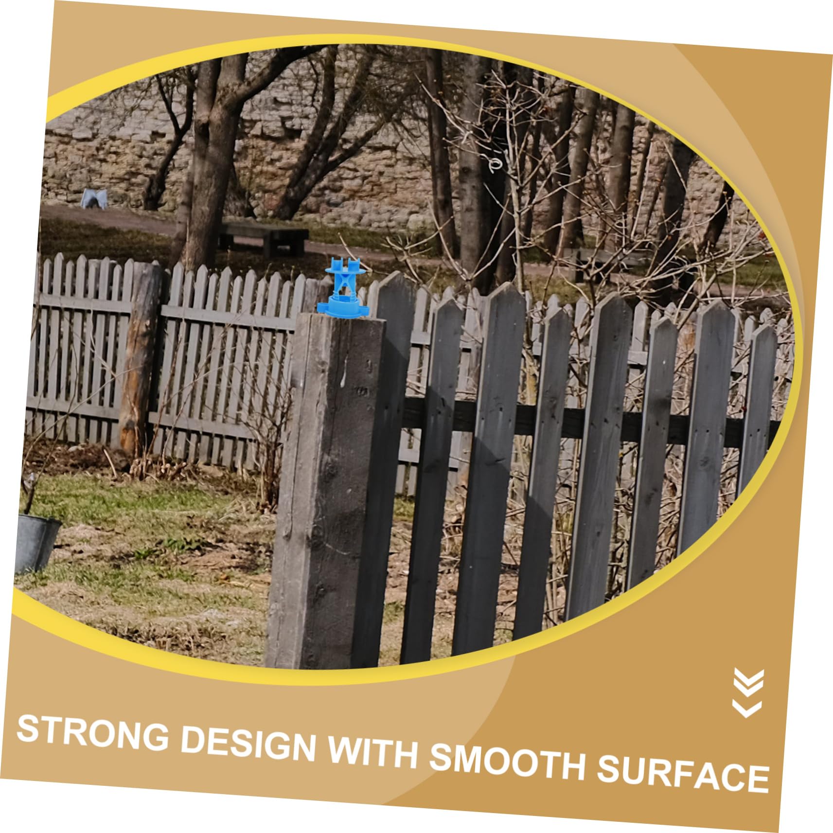 Isolatori e Filo per Recinto in Pp 50 Pezzi per Recinzione Elettrica Blu Design Robusto ad Alta Resistenza per Pali in Legno per Azienda Agricola o Giardino