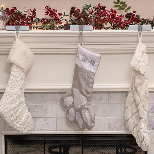 Miniatura 6 de Soaoo 6 soportes para calcetines de Navidad, para mantel y mantel, para calcetines de Navidad, pesos pesados para calcetines de manto, bases para