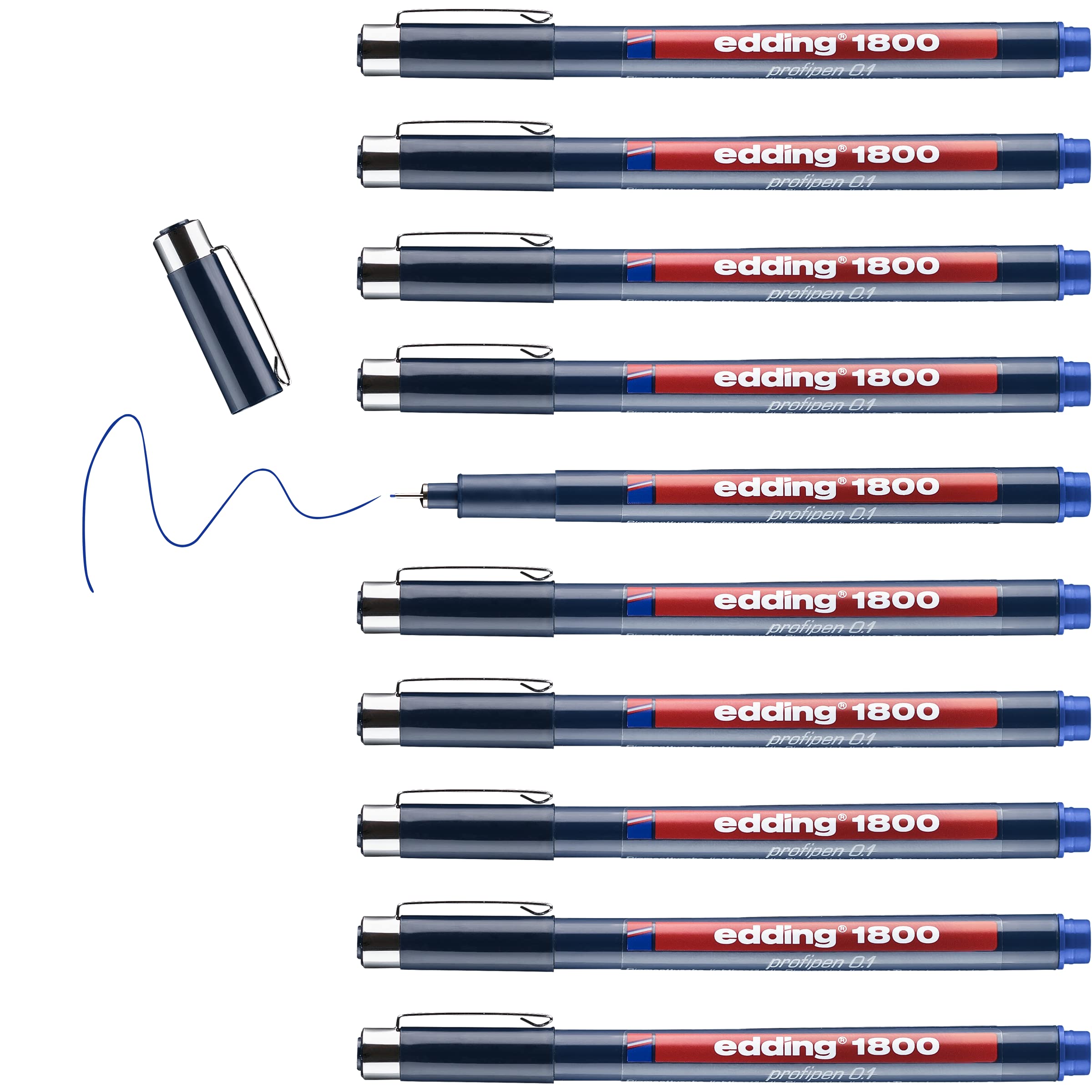 Edding 1800 Profipen Drawing Pen - Blue / 1 / Pack of 10