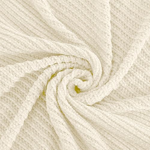 Miniatura 2 de Manta de chenilla súper suave para sofá, borla y flecos, manta sedosa y acogedora para sofá cama para todas las estaciones, manta ligera con textura